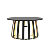 Solar Powered RGB Metal Coffee Table Lamp Waterproof Outdoor Floor Lantern for Garden and Patio