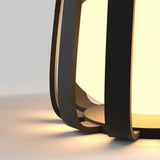 Solar Powered RGB Metal Coffee Table Lamp Waterproof Outdoor Floor Lantern for Garden and Patio