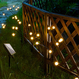 Solar Powered Swaying Firefly Garden Lights Waterproof Starburst Pathway Lighting 2 Pack Warm White