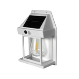 Solar Powered Tungsten Bulb Wall Lantern Outdoor Dusk to Dawn Motion Sensor Light for Garden and Porch