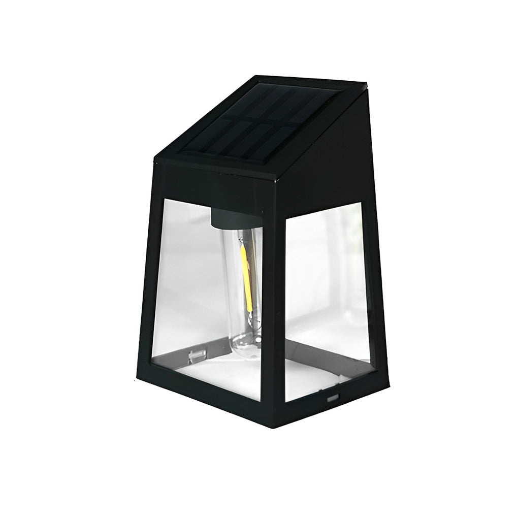Solar Powered Tungsten Bulb Wall Lantern Outdoor Dusk to Dawn Motion Sensor Light for Garden and Porch