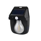 Solar Powered Tungsten Bulb Wall Lantern Outdoor Dusk to Dawn Motion Sensor Light for Garden and Porch