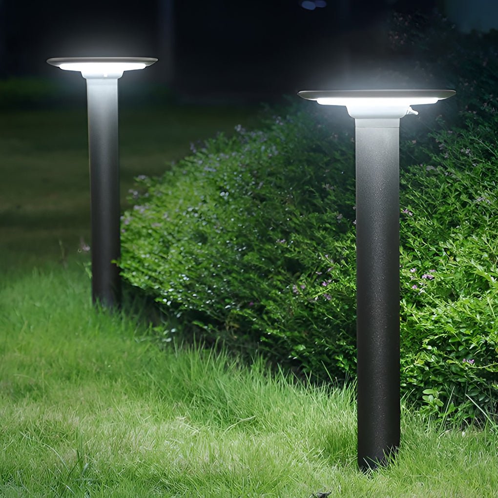 Solar Powered UFO Outdoor Path Lights Waterproof Aluminum Garden Post Lighting Fixture