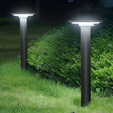 Solar Powered UFO Outdoor Path Lights Waterproof Aluminum Garden Post Lighting Fixture