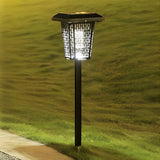 Solar Powered Waterproof Mosquito Killer Lamp for Outdoor Garden Stainless Steel LED Landscape Light