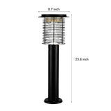 Solar Powered Waterproof Mosquito Killer Lamp Stainless Steel Bug Zapper with USB Charging for Outdoor Garden
