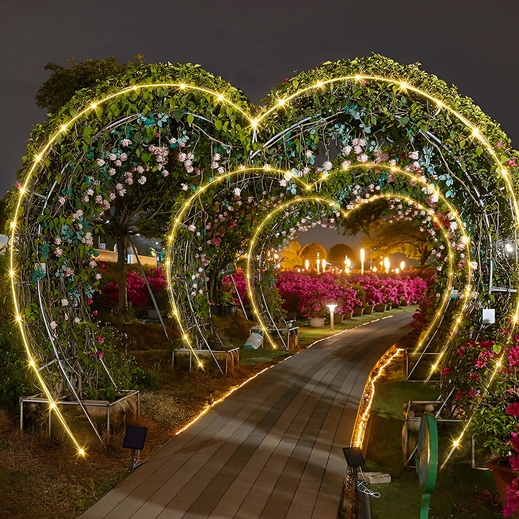 Solar Powered Waterproof Outdoor LED Strip Lights for Garden Landscape and Pool Decoration