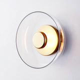 Solara Minimalist Circular LED Wall Sconce with Glass Shade for Bedroom and Hallway