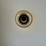 Solara Minimalist Circular LED Wall Sconce with Glass Shade for Bedroom and Hallway