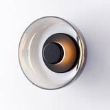 Solara Minimalist Circular LED Wall Sconce with Glass Shade for Bedroom and Hallway