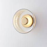 Solara Minimalist Circular LED Wall Sconce with Glass Shade for Bedroom and Hallway