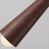 Solid Wood and Copper Cone LED Pendant Light Three Step Dimming Modern Hanging Lamp