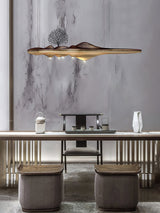 Solitude Wooden LED Pendant Light Modern Island Hanging Lamp for Dining Room and Office