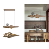 Solitude Wooden LED Pendant Light Modern Island Hanging Lamp for Dining Room and Office