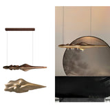 Solitude Wooden LED Pendant Light Modern Island Hanging Lamp for Dining Room and Office