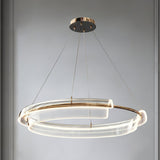 Solstice Hand Poured Art Glass LED Chandelier Modern Gold Pendant Light Fixture
