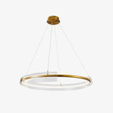 Solstice Hand Poured Art Glass LED Chandelier Modern Gold Pendant Light Fixture