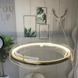 Solstice Hand Poured Art Glass LED Chandelier Modern Gold Pendant Light Fixture