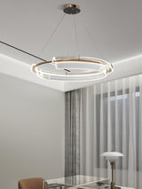 Solstice Hand Poured Art Glass LED Chandelier Modern Gold Pendant Light Fixture