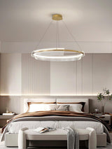 Solstice Hand Poured Art Glass LED Chandelier Modern Gold Pendant Light Fixture
