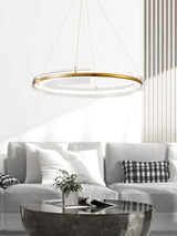 Solstice Hand Poured Art Glass LED Chandelier Modern Gold Pendant Light Fixture