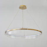 Solstice Hand Poured Art Glass LED Chandelier Modern Gold Pendant Light Fixture