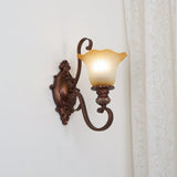 Sonoma Valley Vintage Glass Wall Lamp Brushed Copper Indoor Sconce Lighting