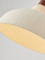 Soren Japanese Style Handmade Rice Paper Pendant Light with Minimalist Wood Accents