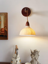 Soren Walnut Wood and Rice Paper Wall Sconce Japanese Minimalist Indoor Light Fixture