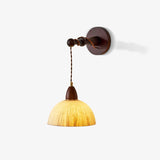 Soren Walnut Wood and Rice Paper Wall Sconce Japanese Minimalist Indoor Light Fixture