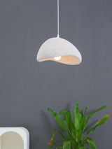 Speckled Moon Pendant Light Japanese Style Organic Resin Hanging Lamp for Modern Interiors