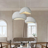 Speckled Moon Pendant Light Japanese Style Organic Resin Hanging Lamp for Modern Interiors