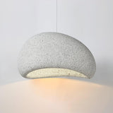 Speckled Moon Pendant Light Japanese Style Organic Resin Hanging Lamp for Modern Interiors