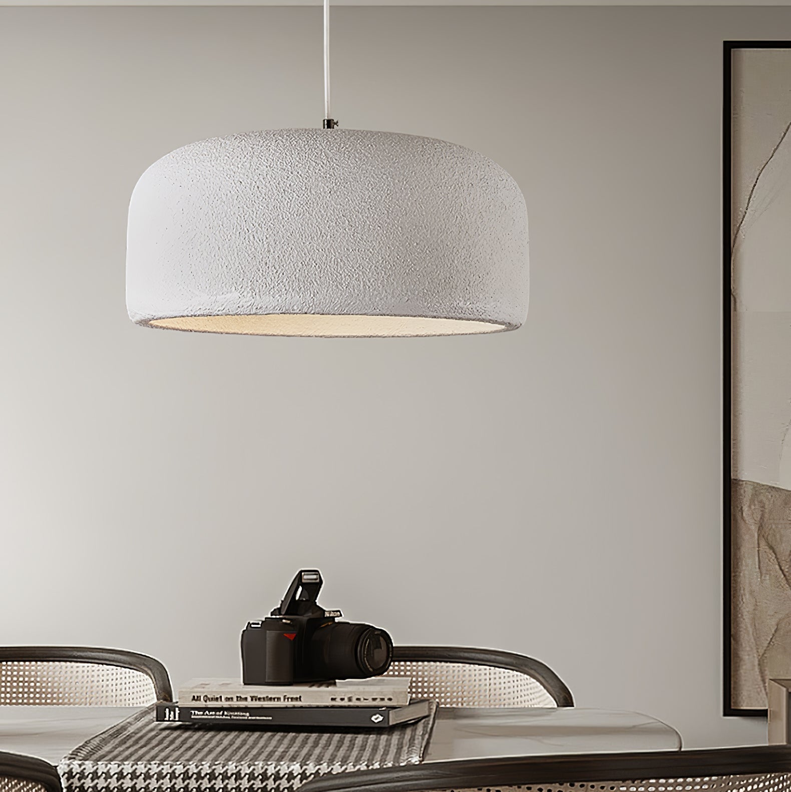 Spherical Cloud Resin Dome Pendant Lamp Architectural Organic Hanging Light for Interiors