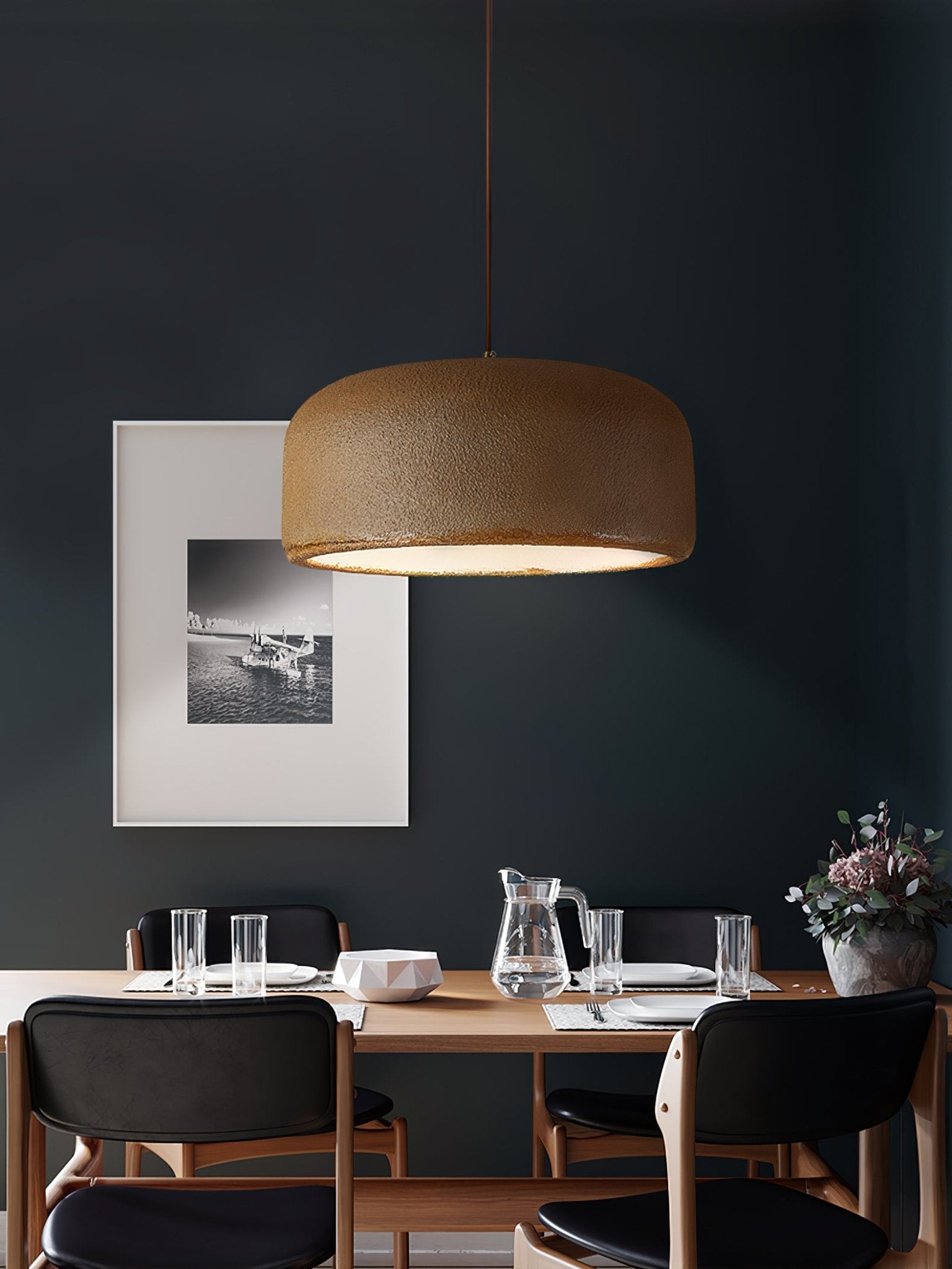 Spherical Cloud Resin Dome Pendant Lamp Architectural Organic Hanging Light for Interiors