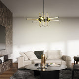 Spliced Glass Tube LED Pendant Light Minimalist Nordic Chandelier for Modern Homes