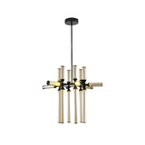 Spliced Glass Tube LED Pendant Light Minimalist Nordic Chandelier for Modern Homes