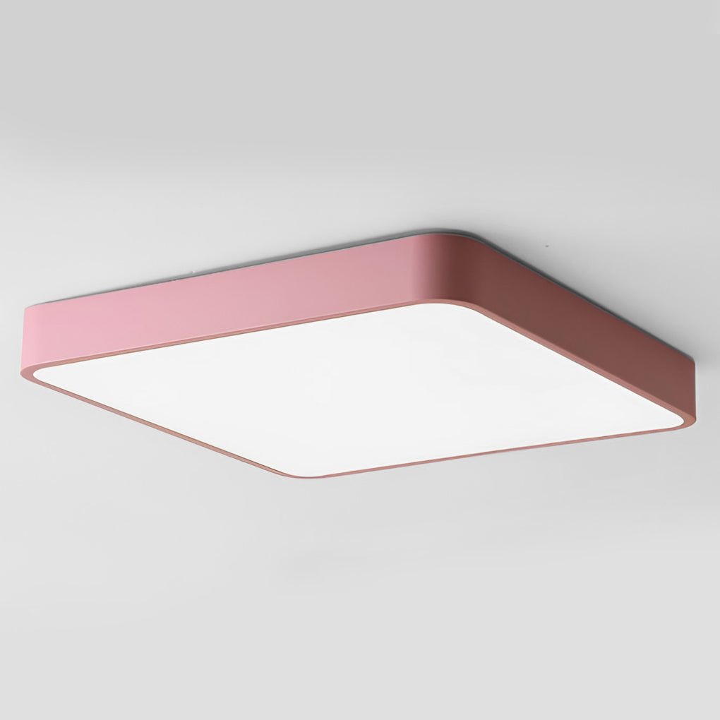 Modern Ultra Thin Square LED Flush Mount Ceiling Lamp for Bedroom and Kids Room