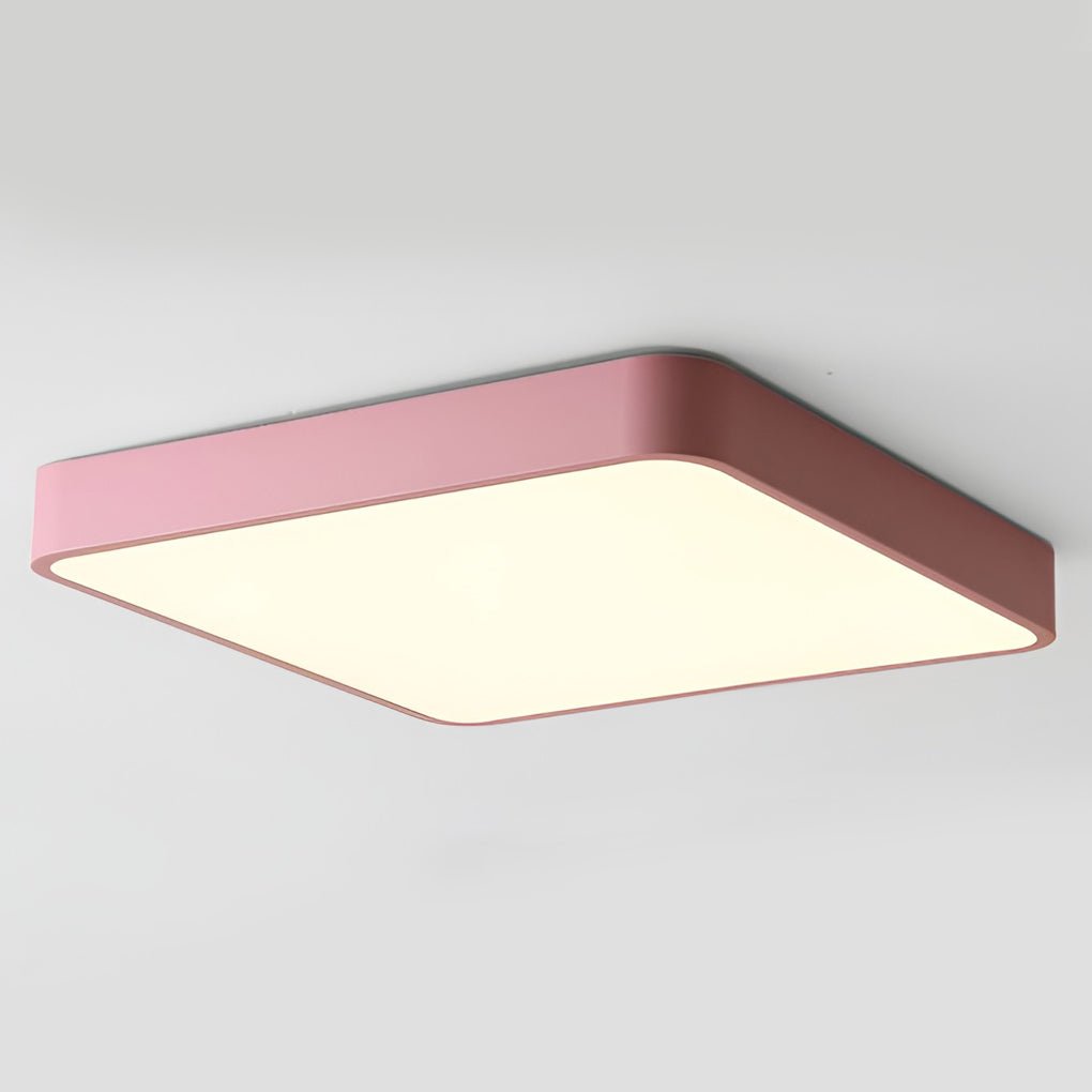 Modern Ultra Thin Square LED Flush Mount Ceiling Lamp for Bedroom and Kids Room