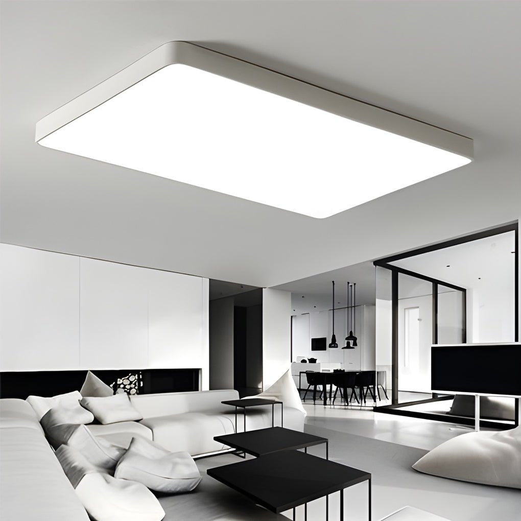 Modern Ultra Thin Square LED Flush Mount Ceiling Lamp for Bedroom and Kids Room