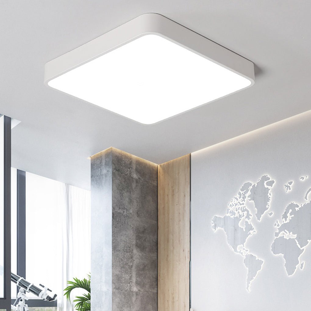 Modern Ultra Thin Square LED Flush Mount Ceiling Lamp for Bedroom and Kids Room