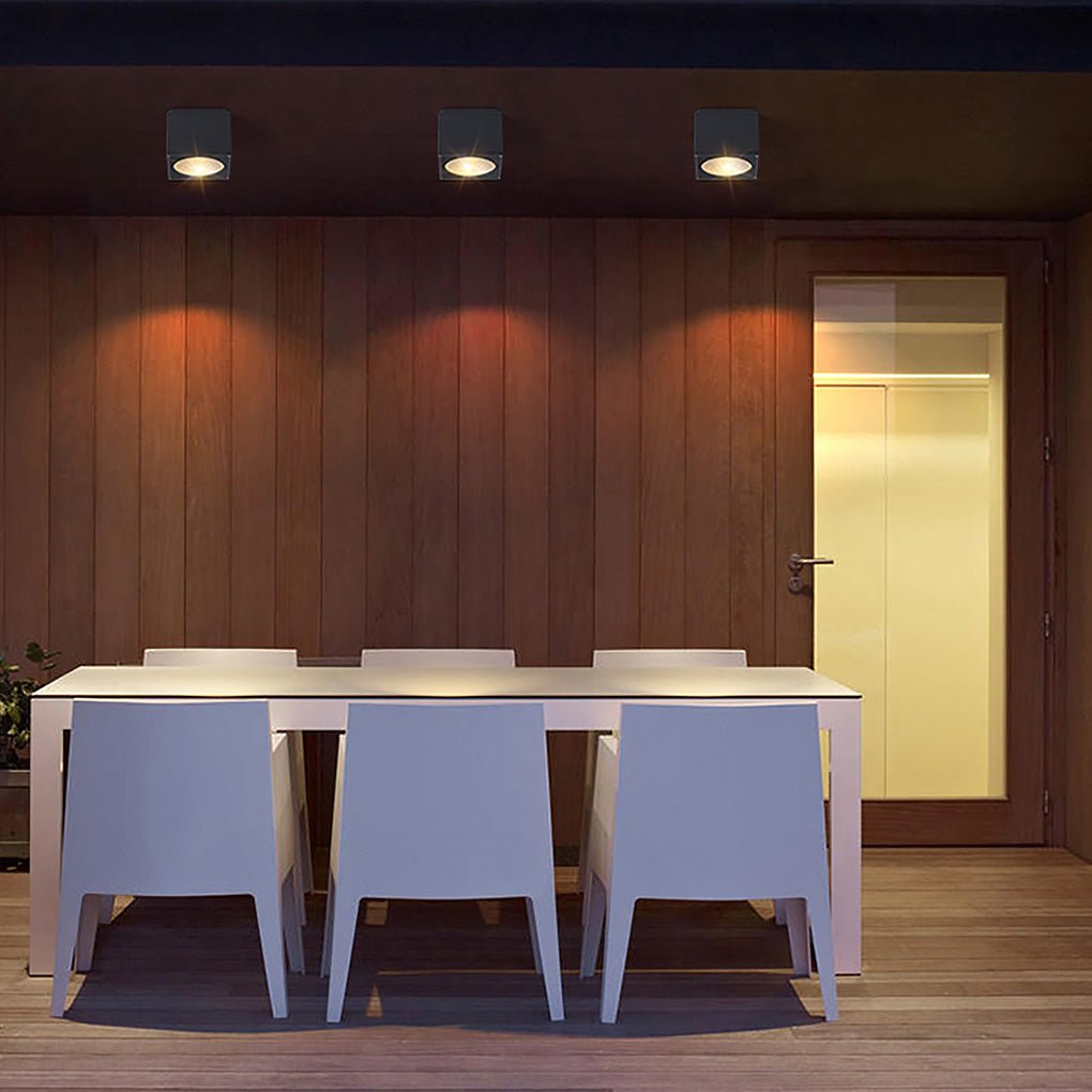 Modern Square LED Waterproof Flush Mount Downlight for Balcony Hallway and Indoor Outdoor Use