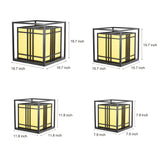 Square Modern Outdoor Pillar Light Waterproof LED Post Cap Lamp with Marble Finish