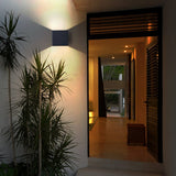 Square Modern Waterproof LED Outdoor Up and Down Wall Sconce Light for Exterior Porch and Garden