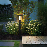 Square Outdoor LED Fence Post Light Solar and Hardwired Landscape Garden Wall Sconce IP54