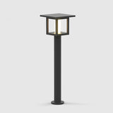 Square Outdoor LED Fence Post Light Solar and Hardwired Landscape Garden Wall Sconce IP54