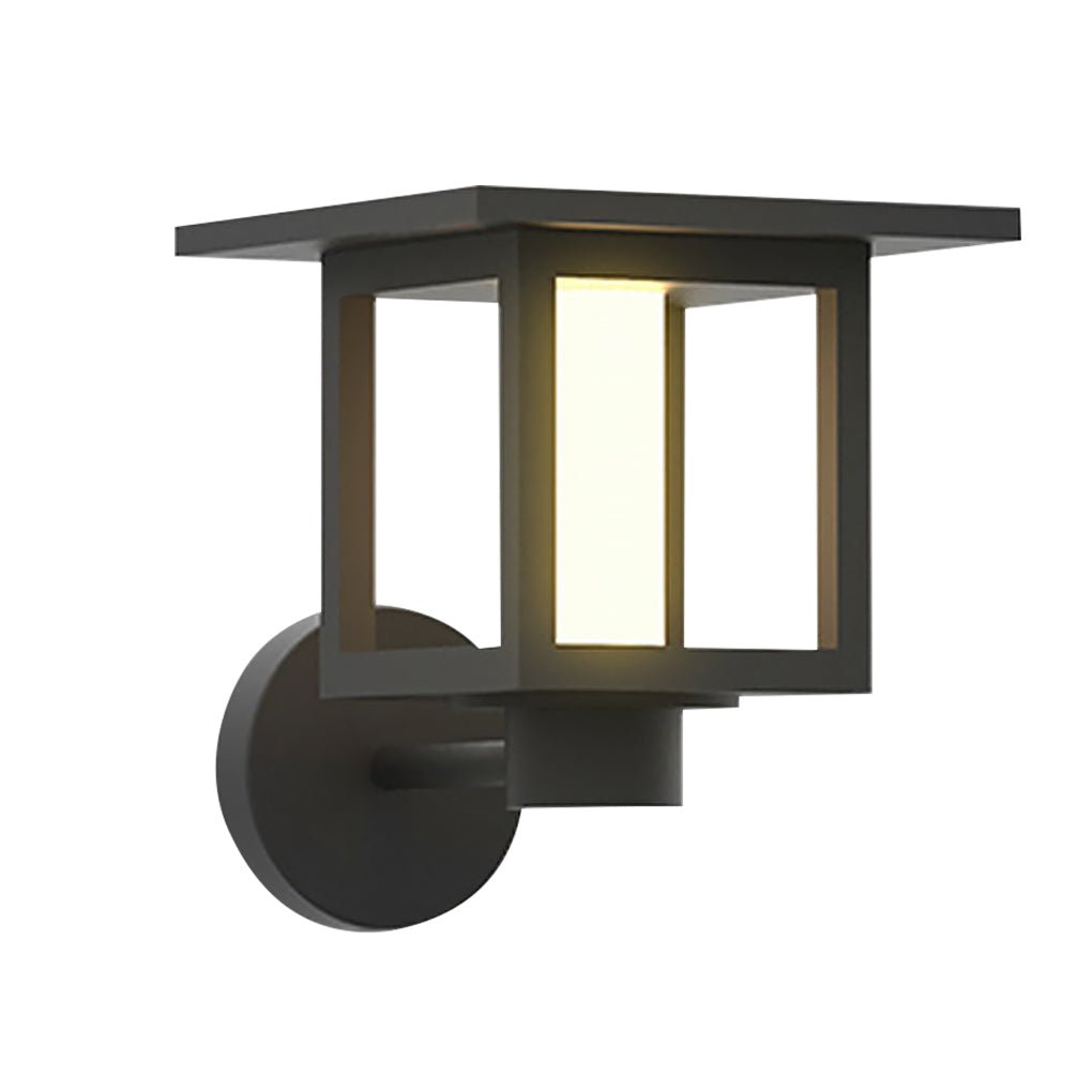 Square Outdoor LED Fence Post Light Solar and Hardwired Landscape Garden Wall Sconce IP54