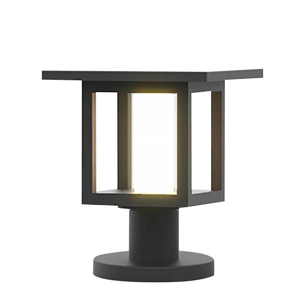 Square Outdoor LED Fence Post Light Solar and Hardwired Landscape Garden Wall Sconce IP54