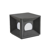 Square Outdoor Solar Column Lights Waterproof Black LED Fence Post Lighting for Garden Villa