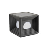 Square Outdoor Solar Column Lights Waterproof Black LED Fence Post Lighting for Garden Villa